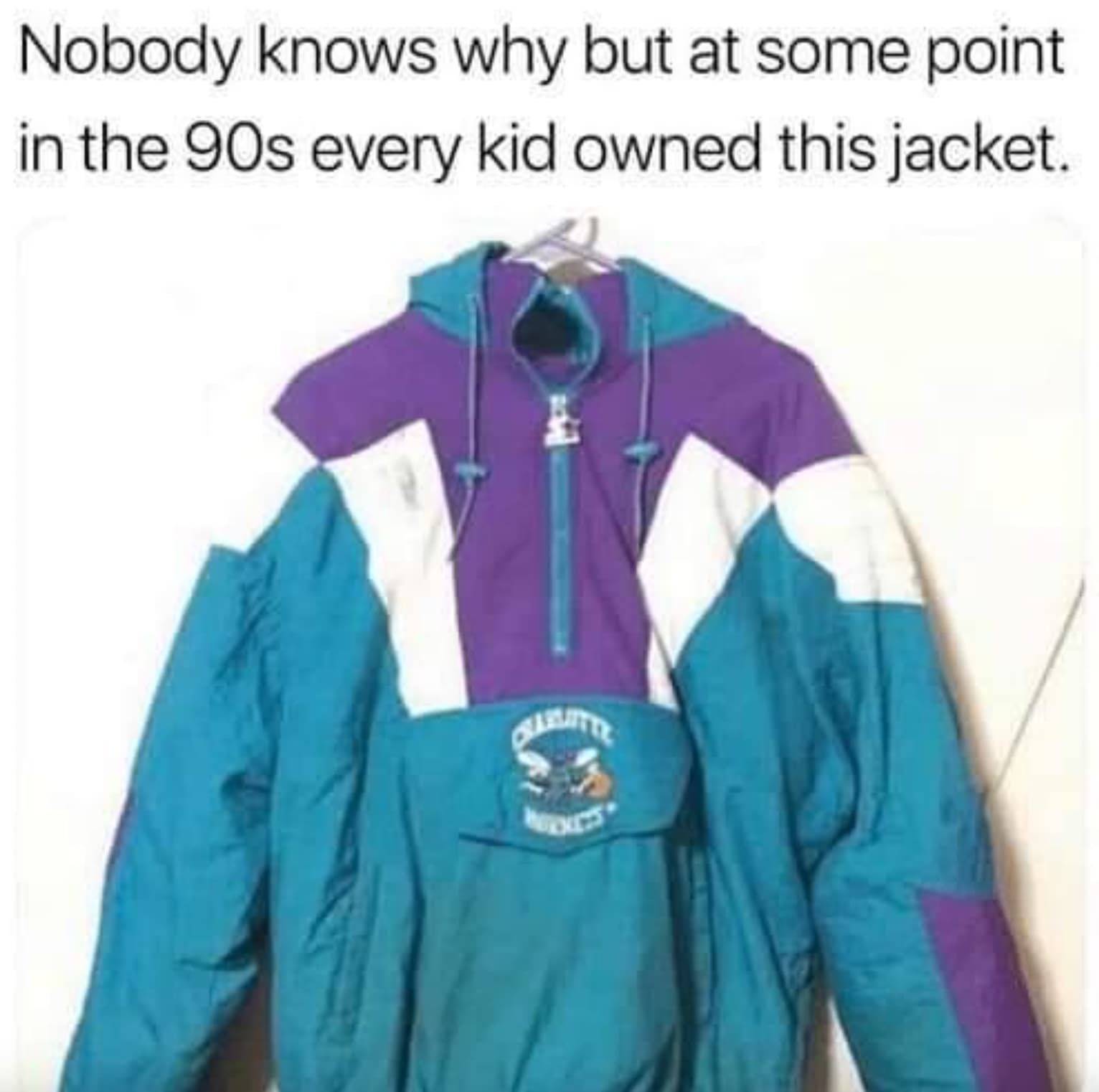 90s starter jacket meme - Nobody knows why but at some point in the 90s every kid owned this jacket. Carlittl